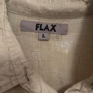 Flax Beige Textured Linen Top